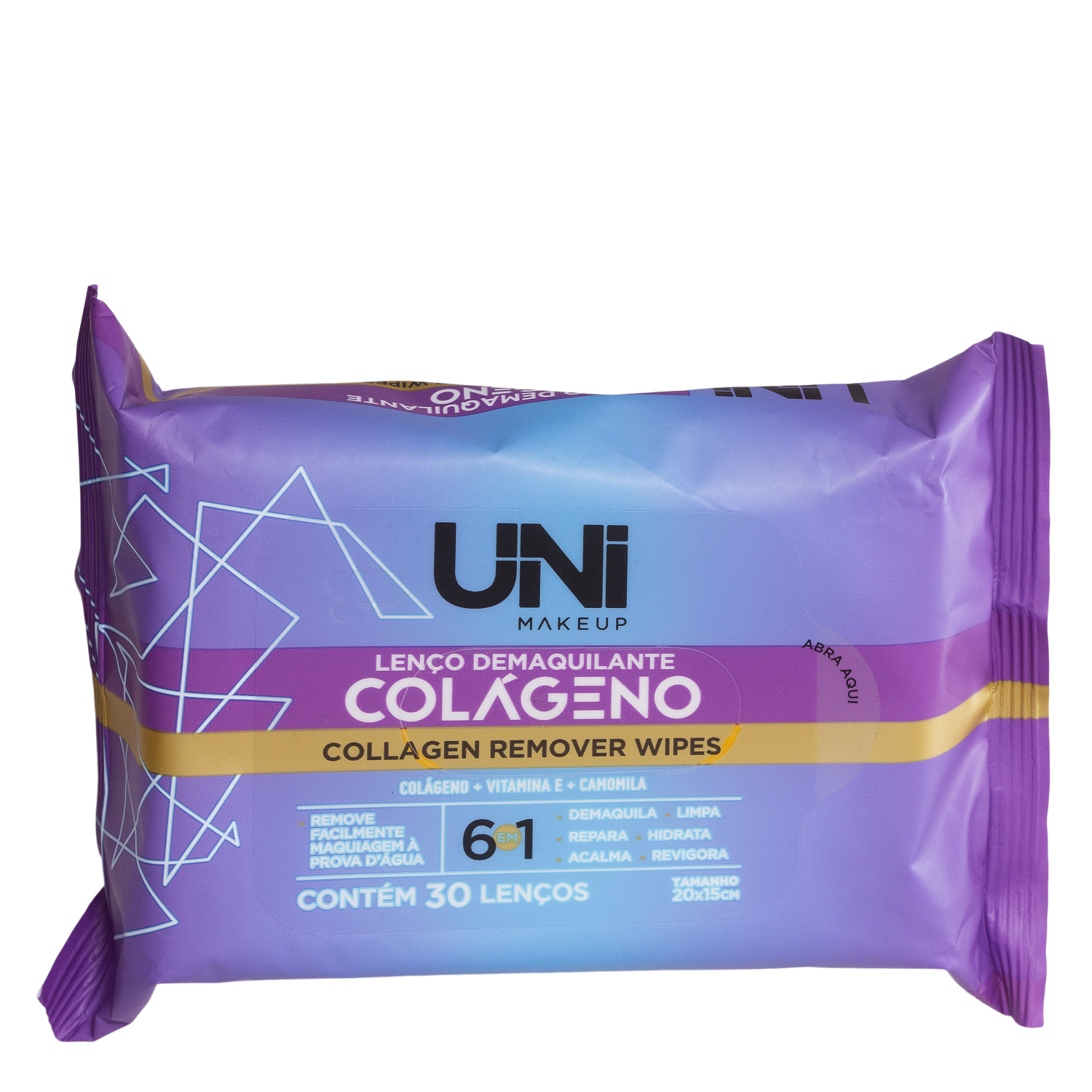Lenços Demaquilantes UNImakeup Collagen Remover Wipes 30 Unidades