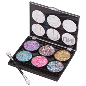 Paleta de Sombras UNImakeup Glitter 6 Cores 7,8g