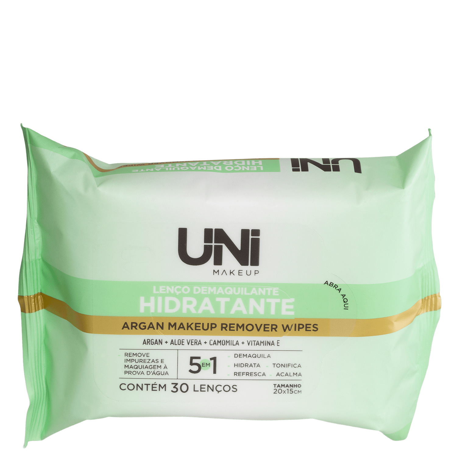 Lenço Demaquilante UNImakeup Hidratante 30 Unidades