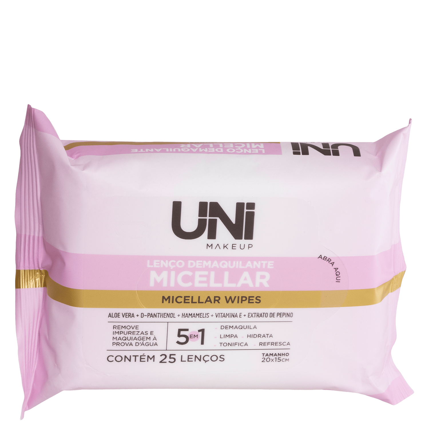 Lenço Demaquilante UNImakeup Micellar 25 Unidades