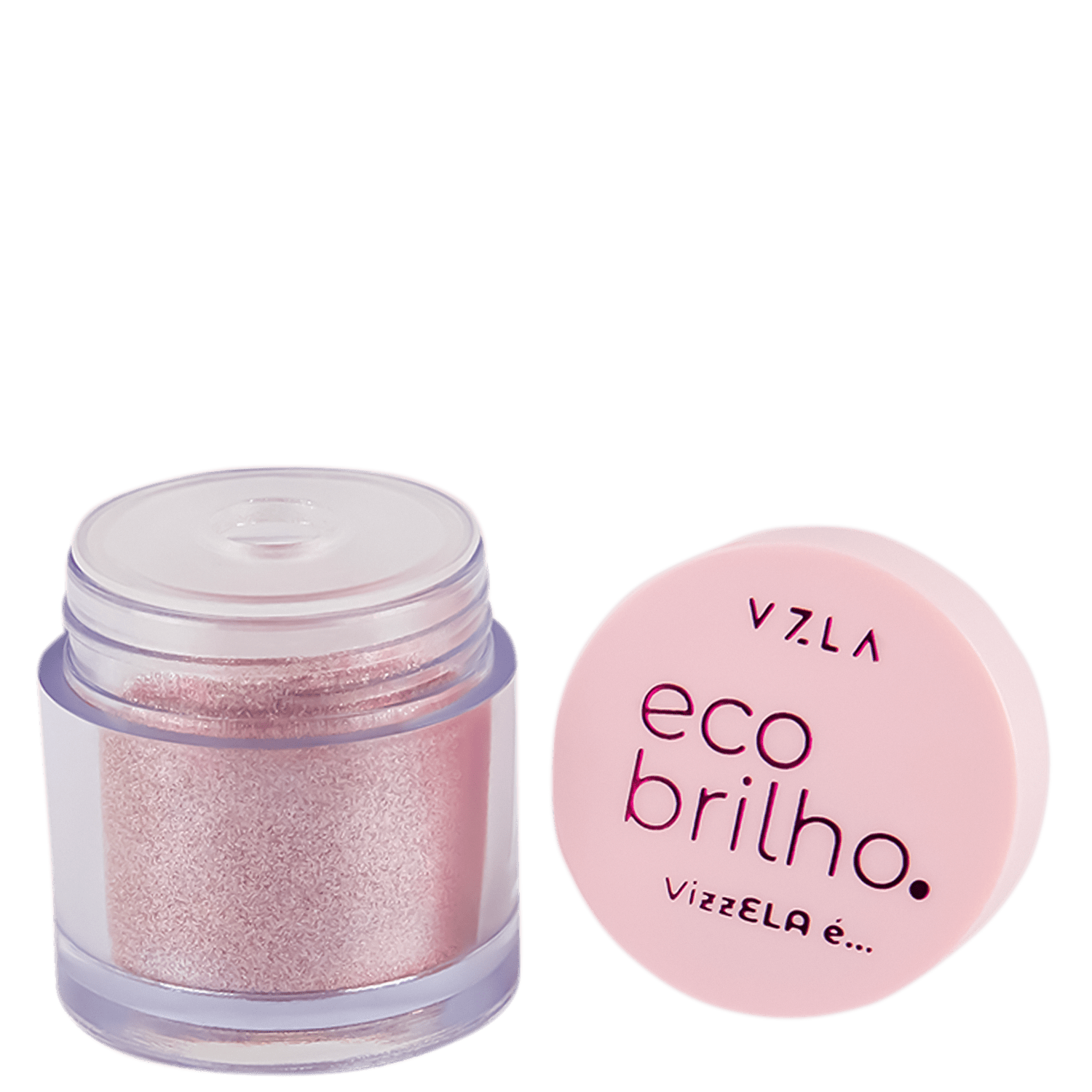 Glitter Ecológico Vizzela Cosméticos Ela É Gentil Brilho Rosa Dourado 1,5g