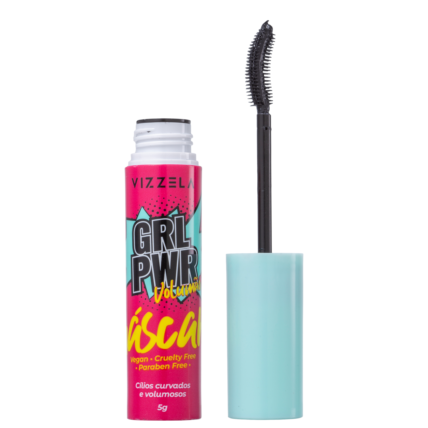 Máscara para Cílios Vizzela Cosméticos Girl Power Preta 5g