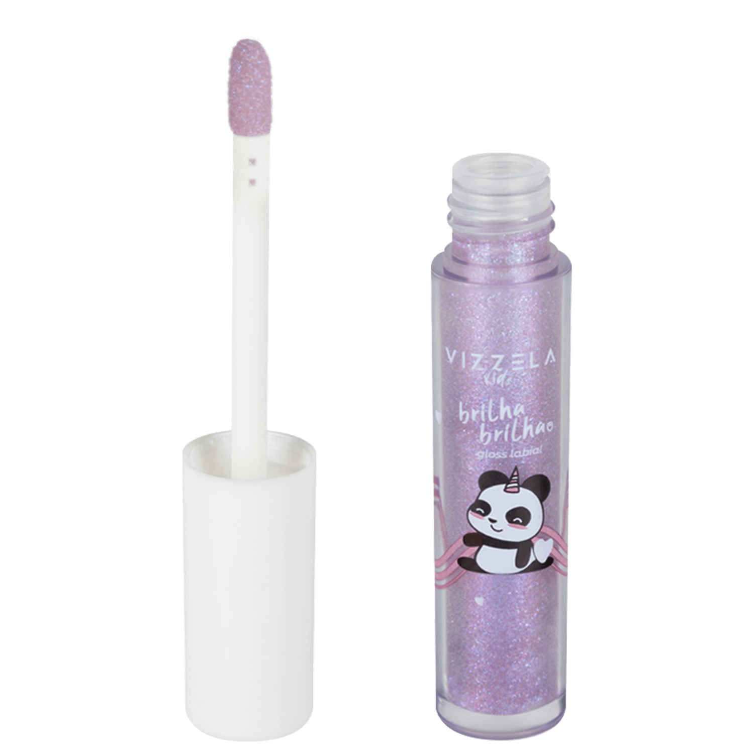 Gloss Labial Vizzela Cosméticos Kids Brilha Brilha Aurora 3ml