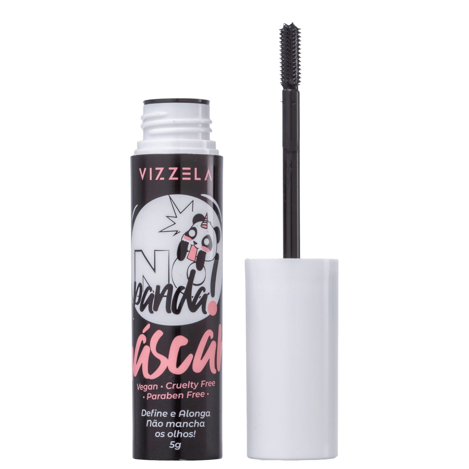 Máscara para Cílios Vizzela Cosméticos No Panda Preta 5g