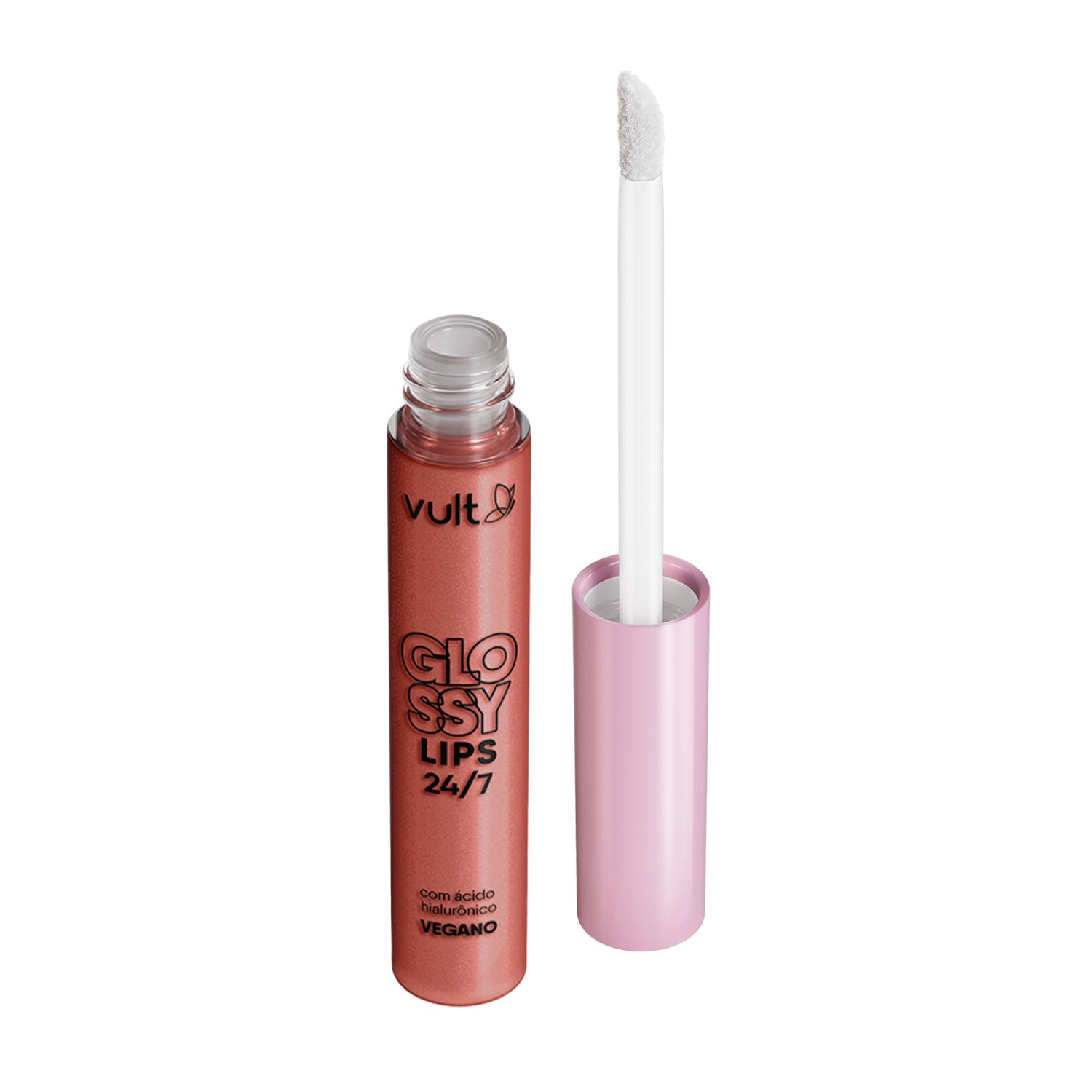 Gloss Labial Vult Glossy Lips 24/7 Pêssego Cintilante 5,2ml