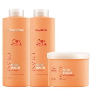 Kit Tamanho Profissional Wella Professionals Invigo Nutri Enrich Shampoo Condicionador Máscara Kit Tamanho Profissional Wella Professionals Invigo Nutri Enrich Shampoo Condicionador Máscara