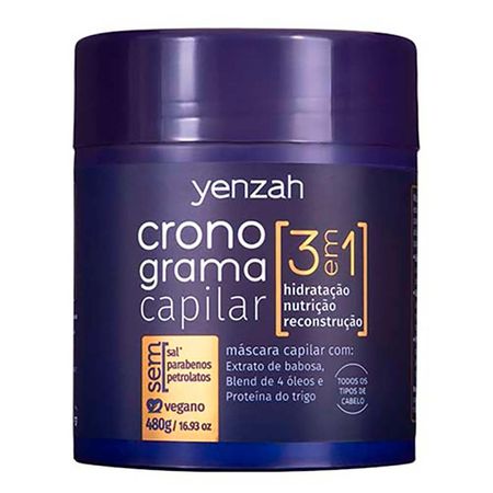 Máscara de Tratamento Yenzah Cronograma Capilar 3 Em 1