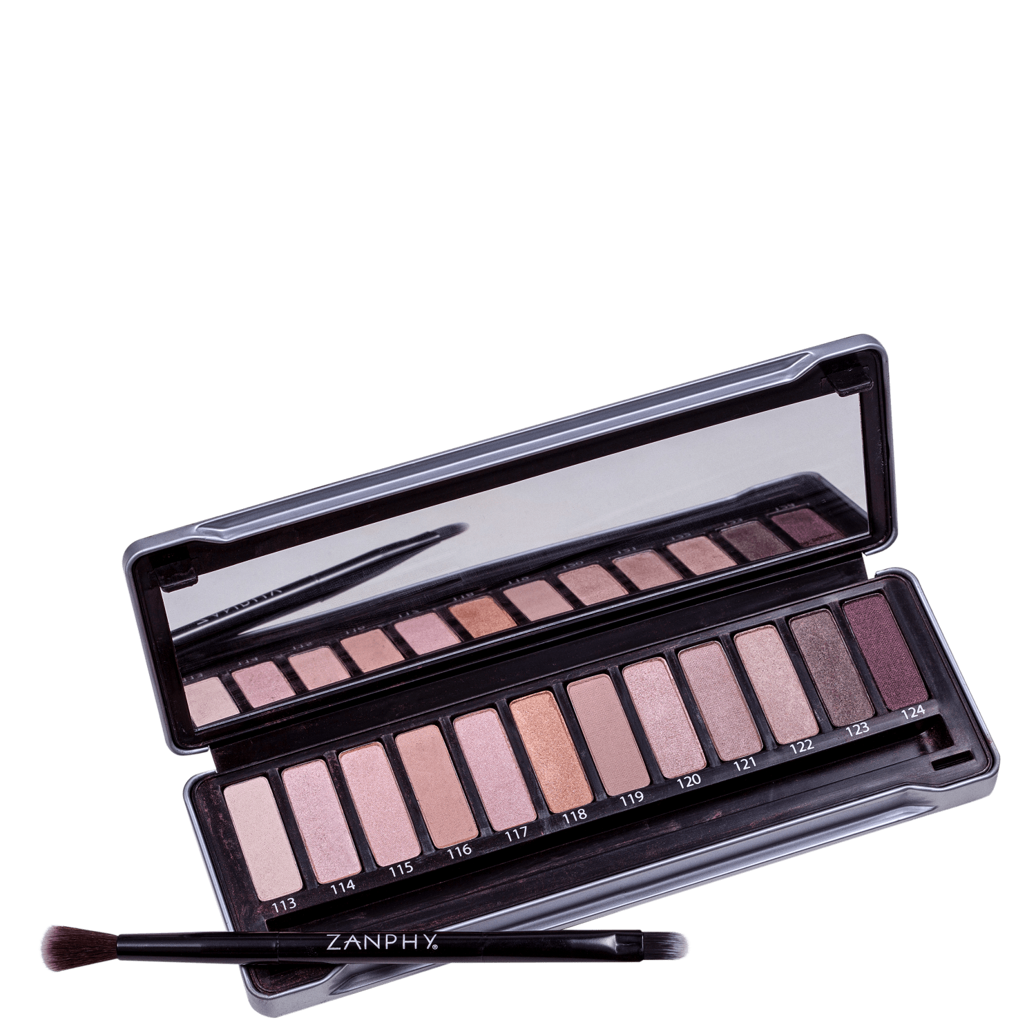 Paleta de Sombras Zanphy Metallic Pack Prata 24g