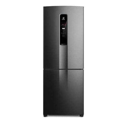 Geladeira Electrolux Frost Free 490L Efficient com AutoSense Inverse Black Inox Look (IB7B) 220V