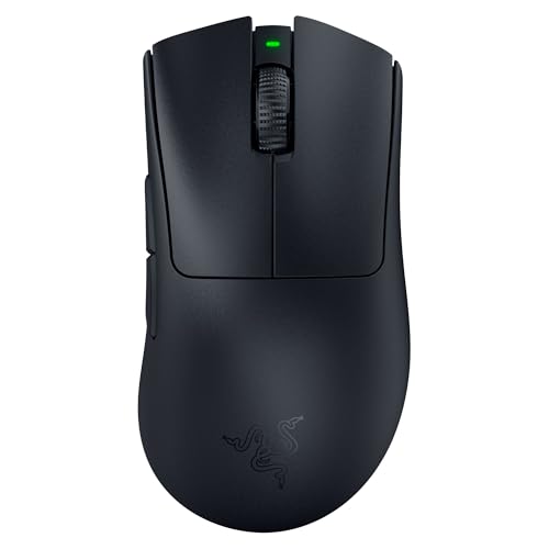 Razer Mouse para jogos DeathAdder V3 Pro: 63 g ultraleve - Sensor óptico Focus Pro 30K - Interruptores ópticos rápidos Geração 3 - HyperSpeed Wireless - 5 botões programáveis - Bateria de 90 horas -