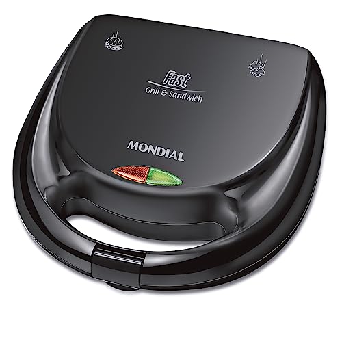Sanduicheira Fast Grill e Sandwich, Mondial, Preto, 750W, 110V - S-12