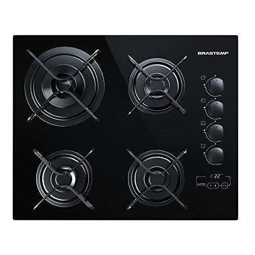 Cooktop 4 bocas Brastemp com duplachama e timer touch - BDT62AE BIVOLT