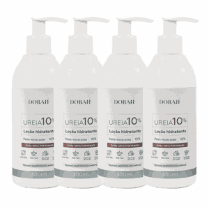 Loção de Uréia 10% com Aloe Vera Manteiga de Cacau e Karitê Dorah Beauty & Wellness 300ml 4 Unidades Loção de Uréia 10% com Aloe Vera Manteiga de Cacau e Karitê Dorah Beauty & Wellness 300ml 4 Unidades