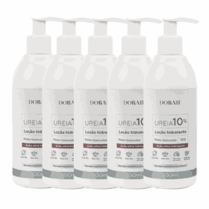 Loção de Uréia 10% com Aloe Vera Manteiga de Cacau e Karitê Dorah Beauty & Wellness 300ml 5 Unidades Loção de Uréia 10% com Aloe Vera Manteiga de Cacau e Karitê Dorah Beauty & Wellness 300ml 5 Unidades