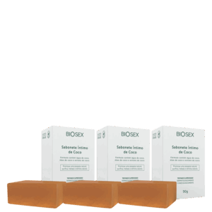 Sabonete Íntimo em Barra A Sós Biosex Coco 3 unidades