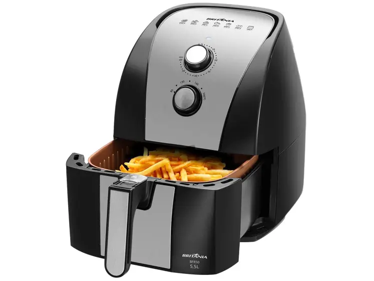 Air Fryer Britânia Preta Timer 5,2L BFR51