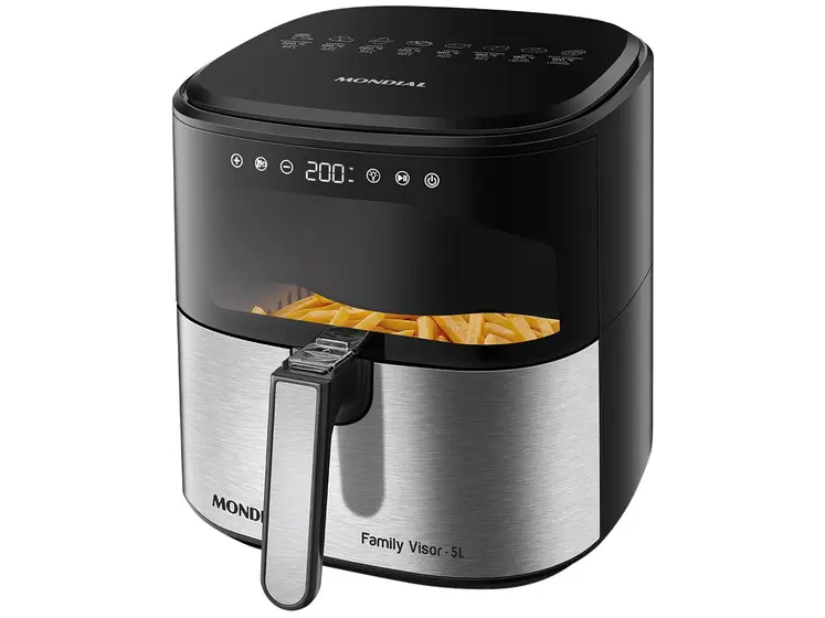 Air Fryer Mondial Digital Grand Family Preta Timer 5L AF-50-DVI
