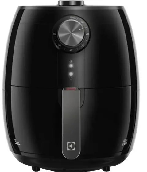 Air Fryer Electrolux Fritadeira Elétrica 1400W Timer Preta 127V 3,2L