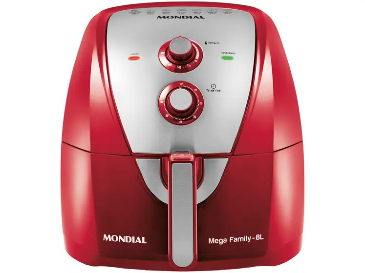 Air Fryer Mondial Vermelha Timer AFN-80-RI