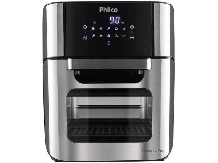 Air Fryer Philco Oven Preta Forno Timer 12L PFR2200P