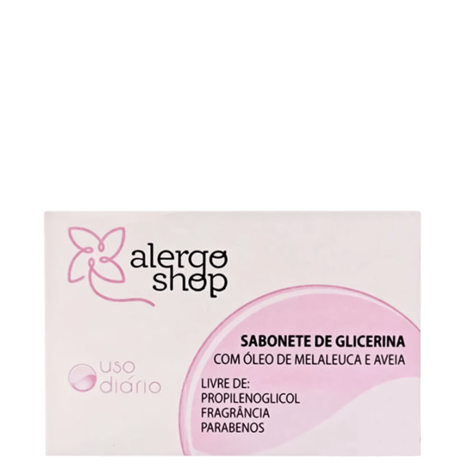 Sabonete em Barra Alergoshop de Glicerina com Melaleuca e Aveia 90g