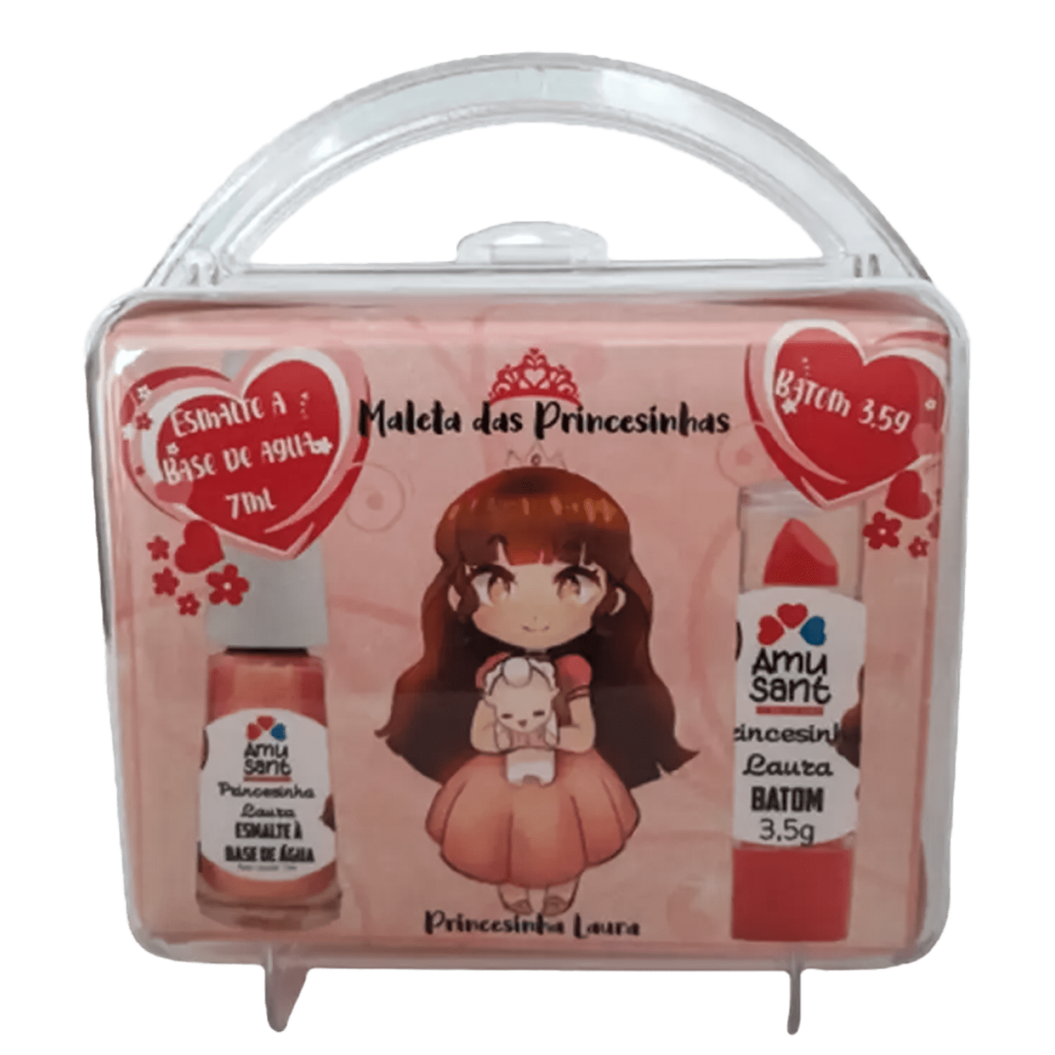 Maleta de Maquiagem Amusant Princesinha Laura Esmalte + Batom 1un