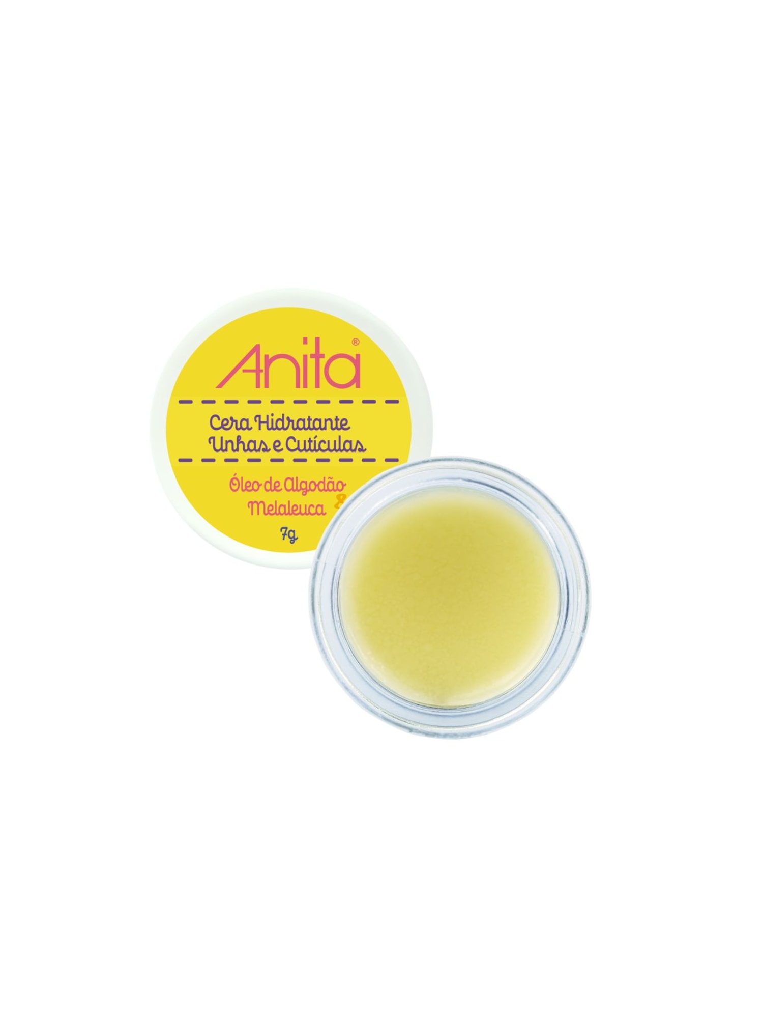 Cera Hidratante Anita Óleo de Algodão e Melaleuca para Unhas e Cutículas 7g