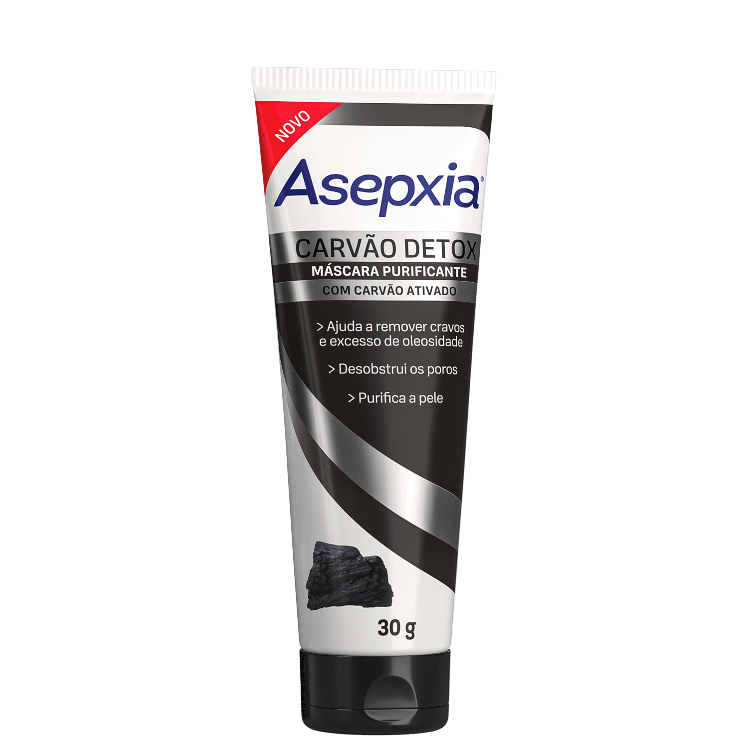 Máscara Facial Asepxia Peel Off Carvão Detox 30g
