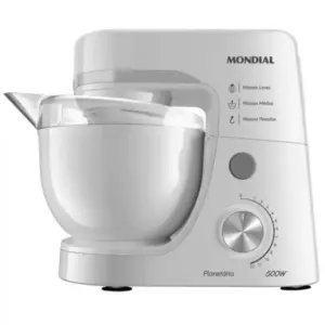Batedeira Planetária Mondial 500W 12 Velocidades BP-03-W Batedeira Planetária Mondial 500W 12 Velocidades BP-03-W