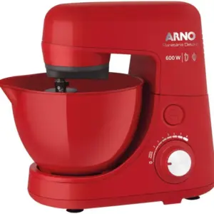 Batedeira Planetária Arno Deluxe 600W 8 Velocidades Vermelha com 2 Batedores SX35 Batedeira Planetária Arno Deluxe 600W 8 Velocidades Vermelha com 2 Batedores SX35