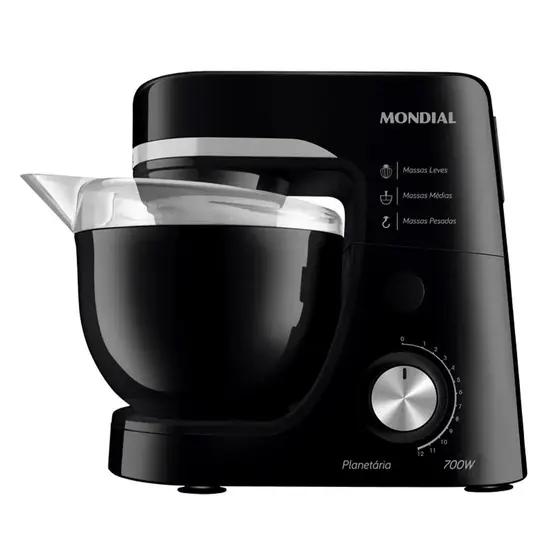 Batedeira Planetária Mondial 700W 12 Velocidades Preto BP-03