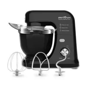 Batedeira Planetária Britânia Turbo 700W 4L 12 Velocidades com Anti-Respingo Preta BBP700 Batedeira Planetária Britânia Turbo 700W 4L 12 Velocidades com Anti-Respingo Preta BBP700