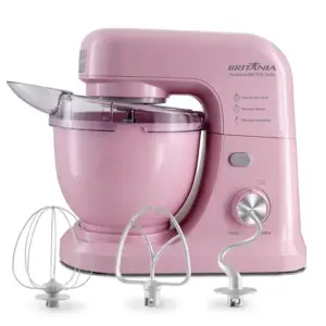 Batedeira Planetária Britânia Turbo 700W 4L 12 Velocidades Rosa 127V BBP700RS Batedeira Planetária Britânia Turbo 700W 4L 12 Velocidades Rosa 127V BBP700RS