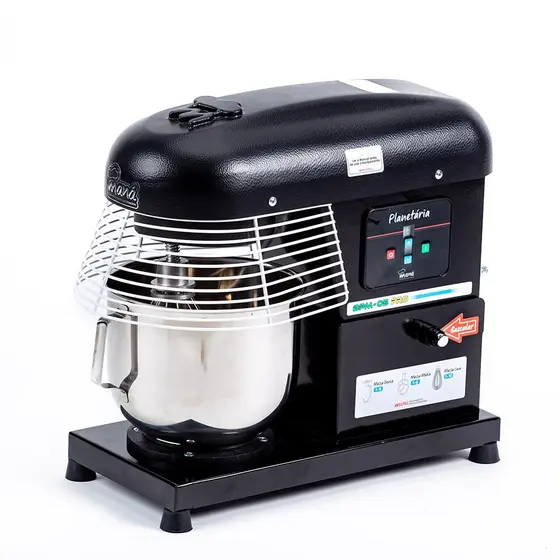 Batedeira Planetária Profissional Maná 5L Preta Bivolt BPM-5-PRO