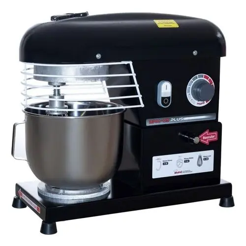 Batedeira Planetária Maná Plus 5L Preta com Tampa Preta