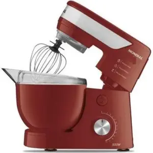 Batedeira Planetária Mondial Ultra Turbo 500W Red com Tigela Dupla 220V Batedeira Planetária Mondial Ultra Turbo 500W Red com Tigela Dupla 220V