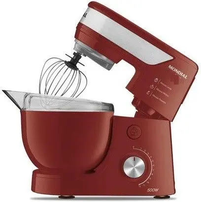 Batedeira Planetária Mondial Ultra Turbo 500W Red com Tigela Dupla 220V