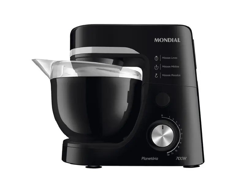 Batedeira Planetária Mondial 700W Preto 127V BP-03-B