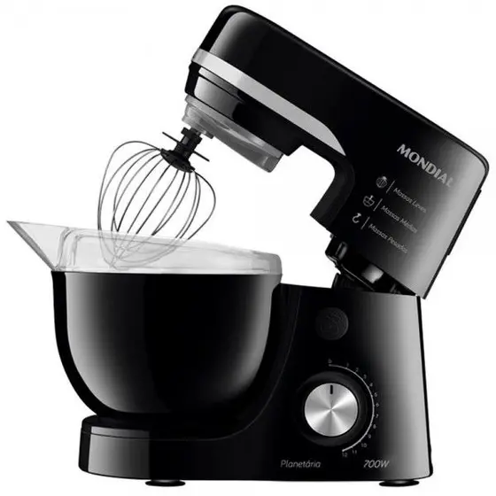 Batedeira Planetária Mondial Ultra Turbo Luxx 700W Black 127V