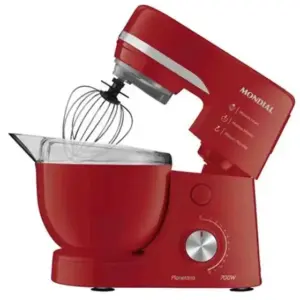 Batedeira Planetária Mondial 700W com 3 Batedores Vermelha BP-03 Batedeira Planetária Mondial 700W com 3 Batedores Vermelha BP-03