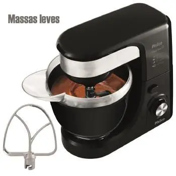 Batedeira Planetária Philco Turbo 500W 12 Velocidades Preto/Inox 110V PHP500 (103401022)