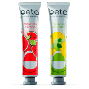Kit Creme Hidratante Beta Abacaxi e Hortelã Melancia e Limão 30g 2 Unidades
