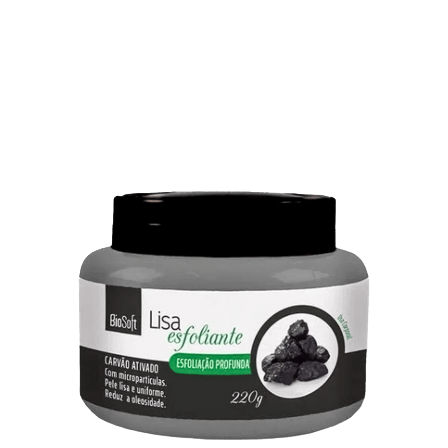 Esfoliante Bio Soft Lisa Carvão Ativado Corporal 220g