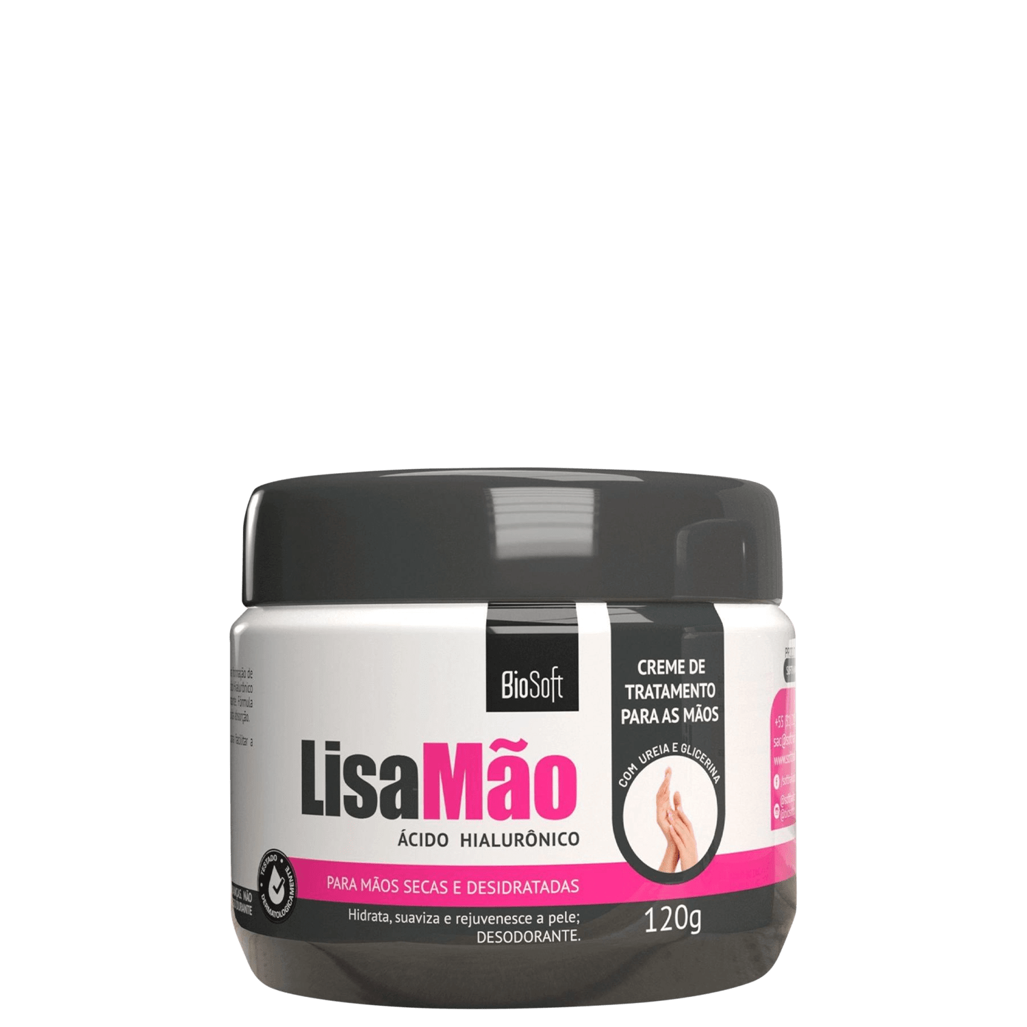 Creme para Mãos Bio Soft Lisa Mão Ácido Hialurônico 120g