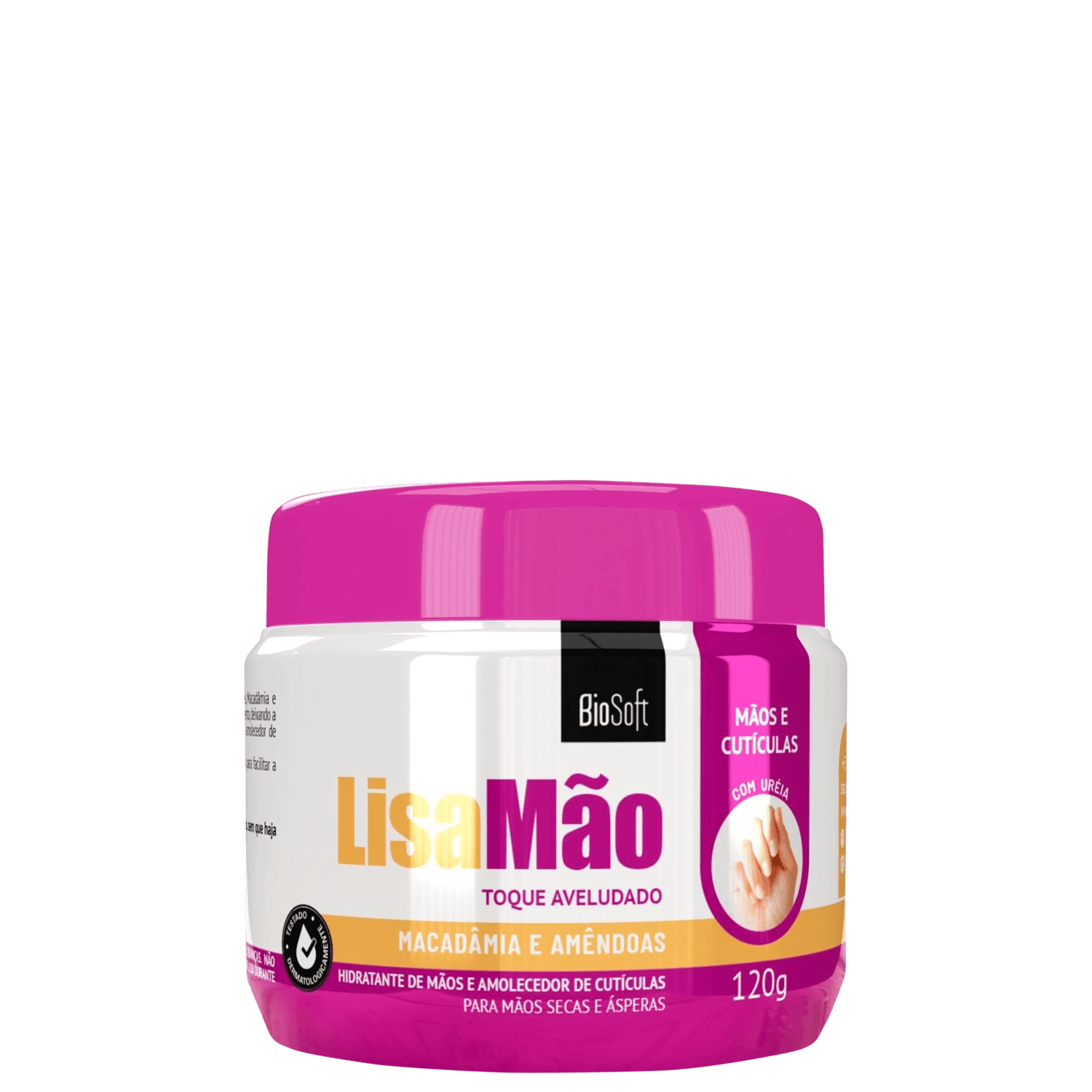 Creme para Mãos e Cutículas Bio Soft Lisa Mão Macadâmia e Amêndoas 120g