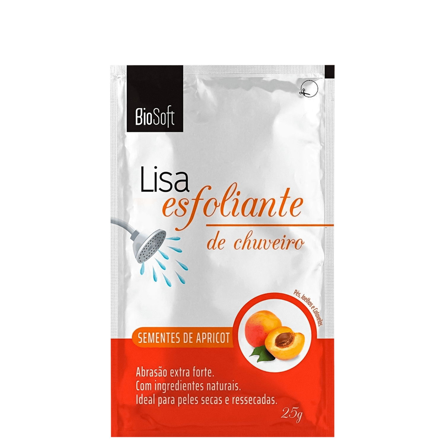 Esfoliante Bio Soft Lisa Sementes de Apricot De Chuveiro Sachê 25g