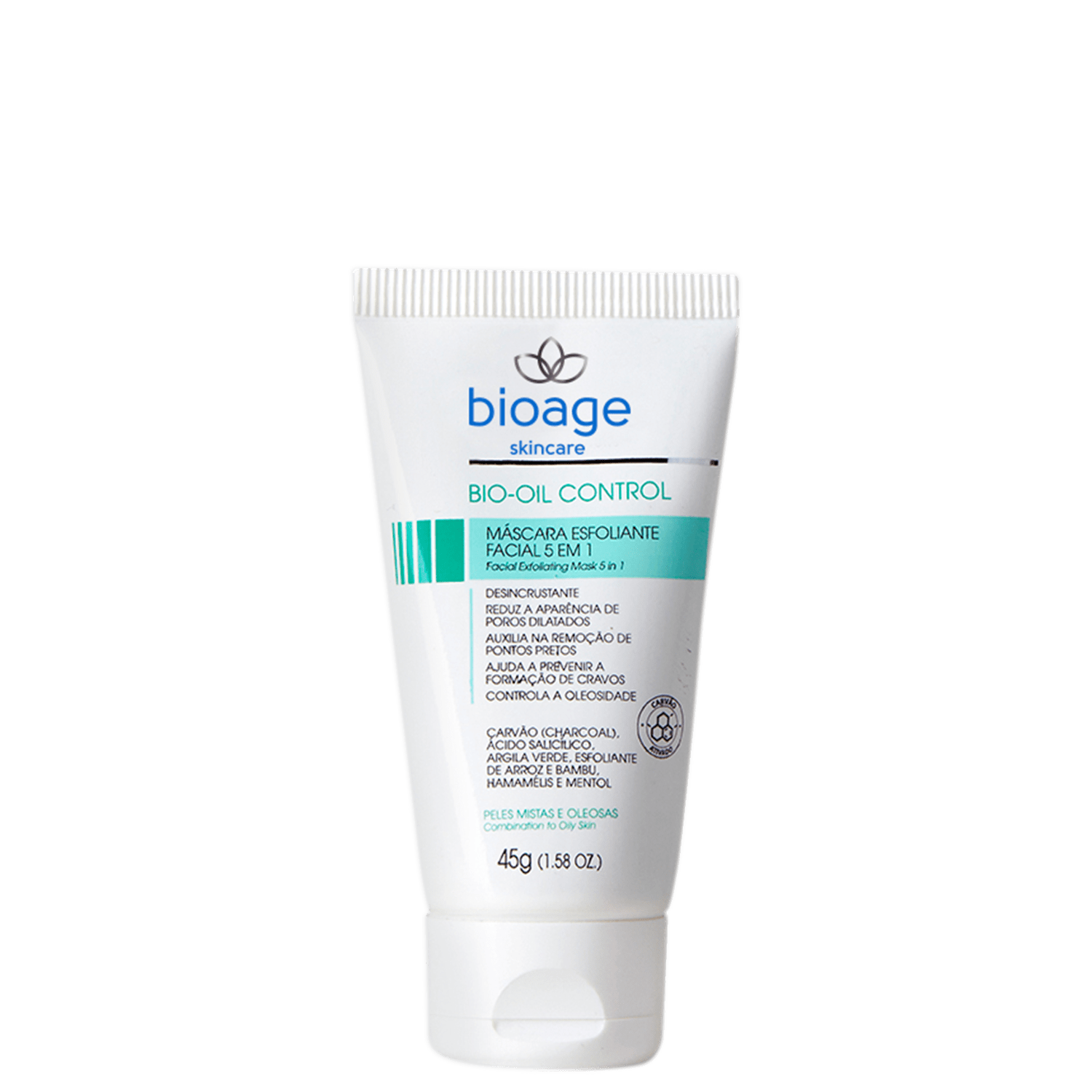 Máscara Esfoliante Facial Bioage Bio-Oil Control 5 em 1 45g