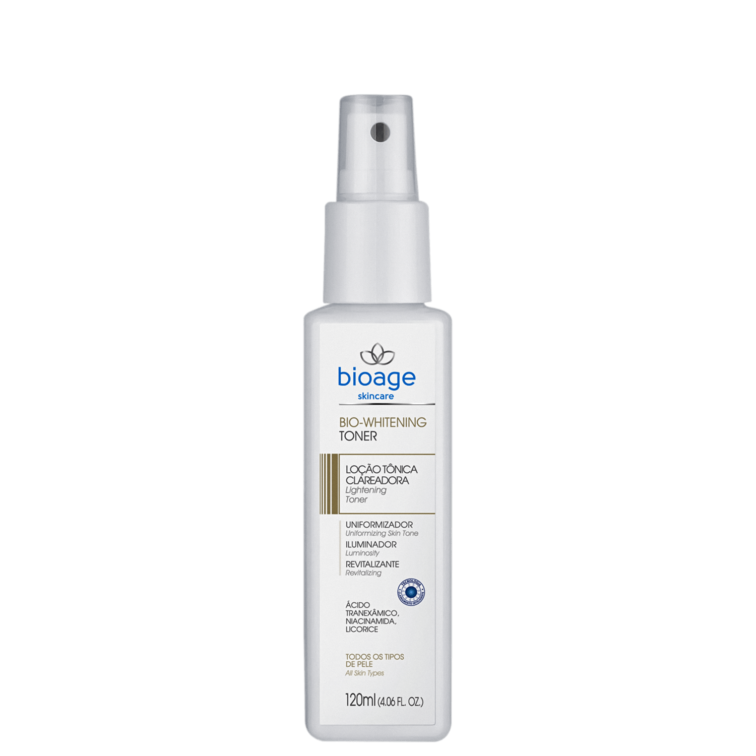 Locao Tonica Facial Bioage BioWhitening 120ml