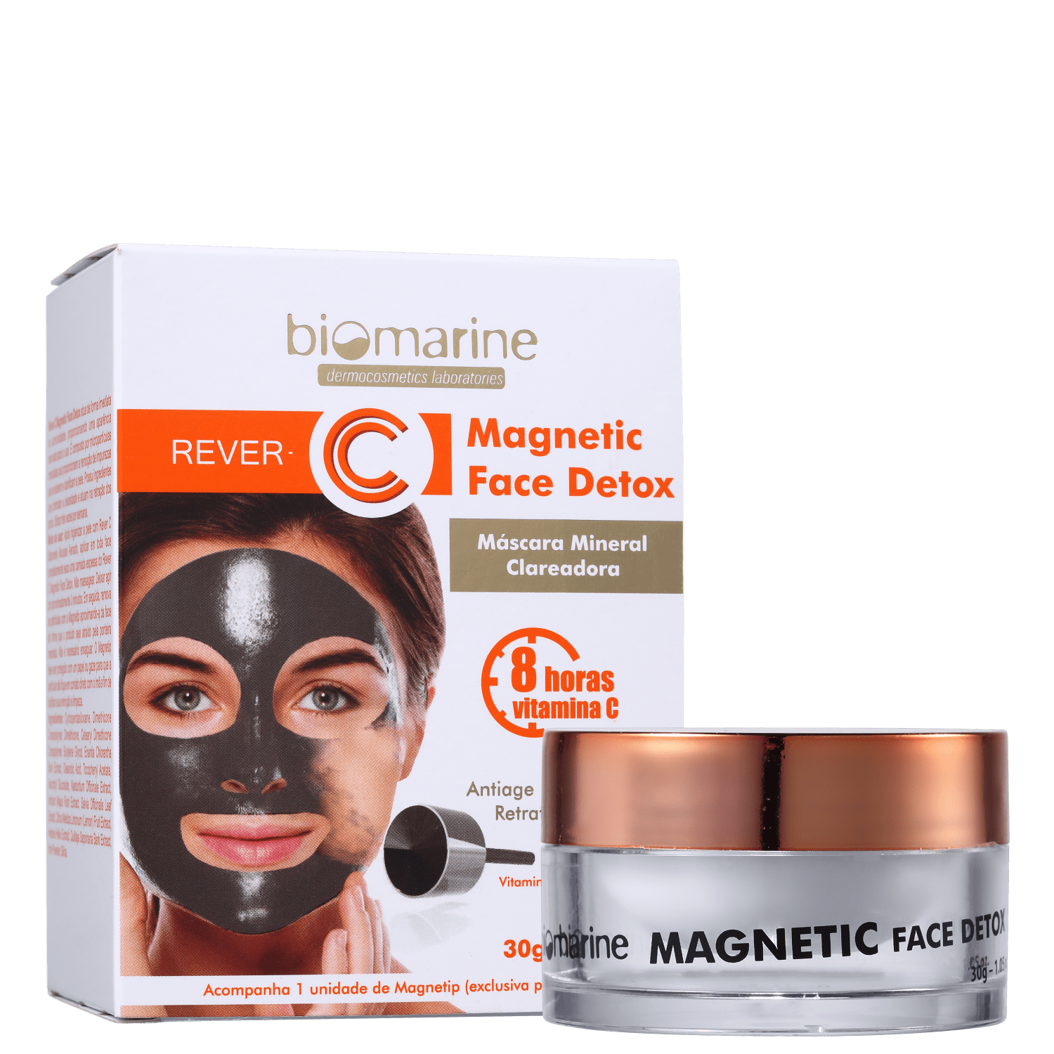 Máscara Uniformizadora Biomarine Rever C Magnetic Face Detox 30g