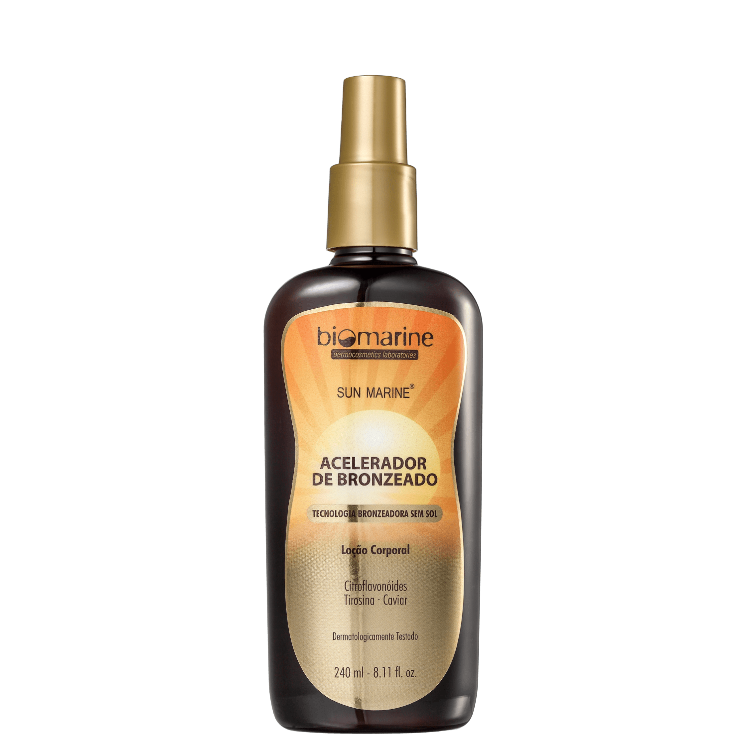 Loção Autobronzeadora Biomarine Sun Marine Acelerador de Bronzeado Corporal 240ml